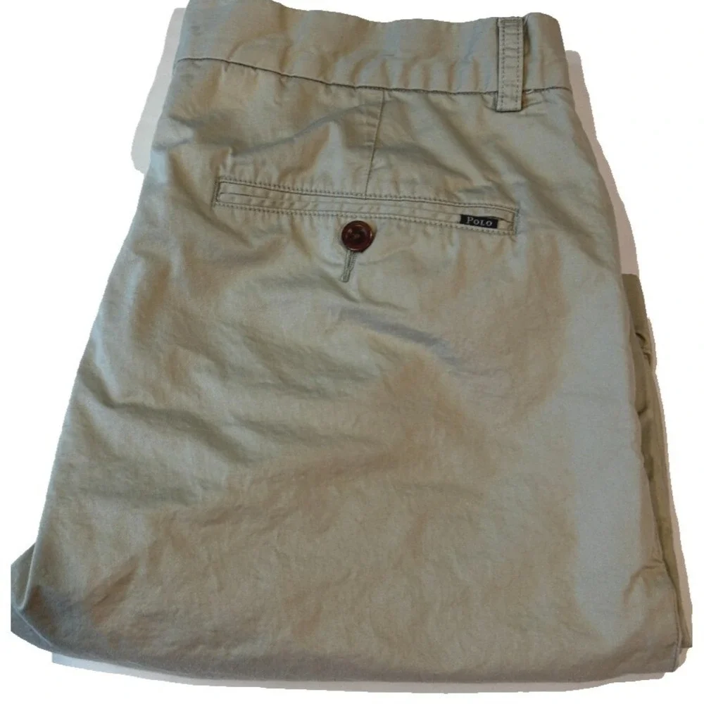 Polo Ralph Lauren Shorts 32 Mens Khaki Classic Fit Chino Cotton Tan Casual